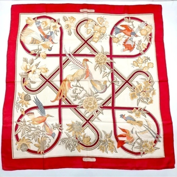 Hermès “Caraibes” 100% Silk Scarf - Picture 11 of 11